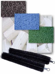 Verschillende soorten filtermateriaal voor de vijver