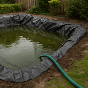 Vijver tijdens de opstart